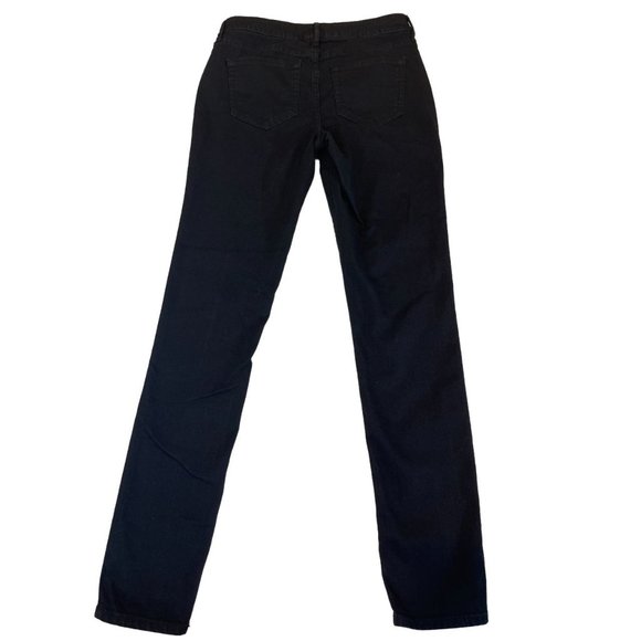 Old Navy Womens Super Skinny Jeans Denim Mid Rise Stretch 5 Pockets Black Size 4 - Picture 2 of 10